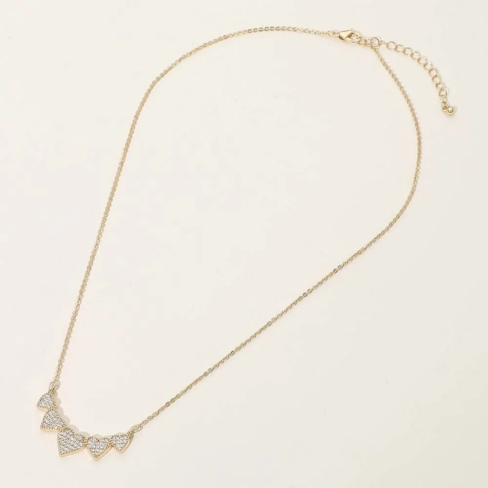 14K Gold Dipped Heart Link Necklace - Picture 2 of 3
